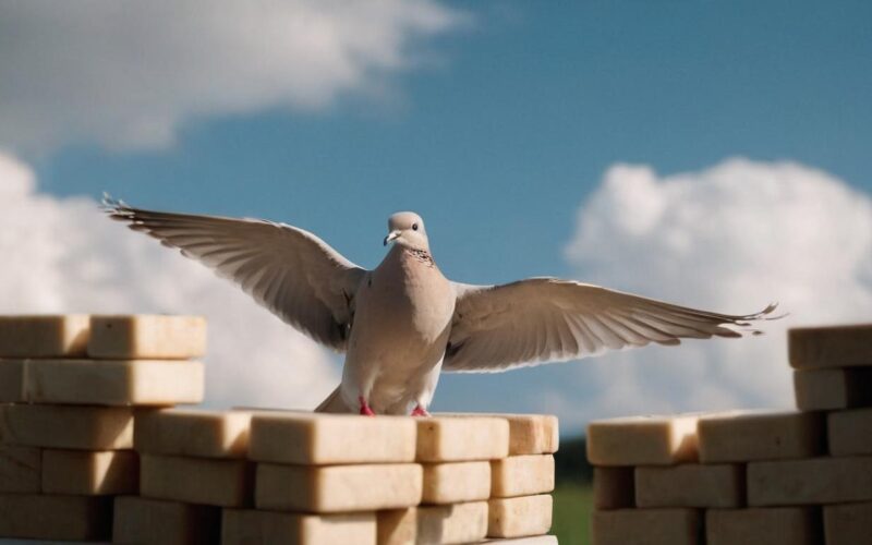 Gołąb mewka domino